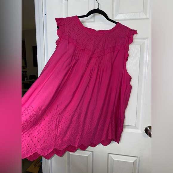 Size 3 Torrid eyelet, sleeveless top - Picture 6 of 9